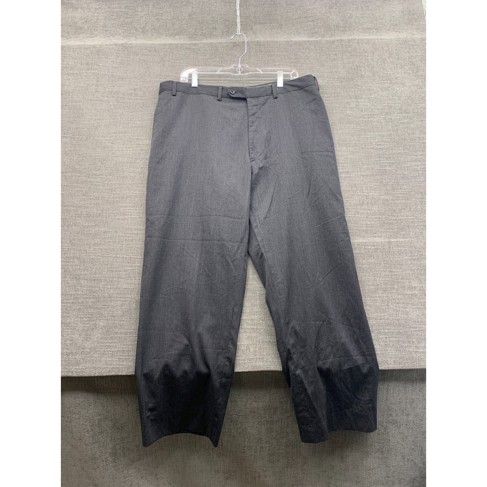 Calvin Klein Dress Pants Mens 43R Charcoal Gray Straight Leg High Rise Formal